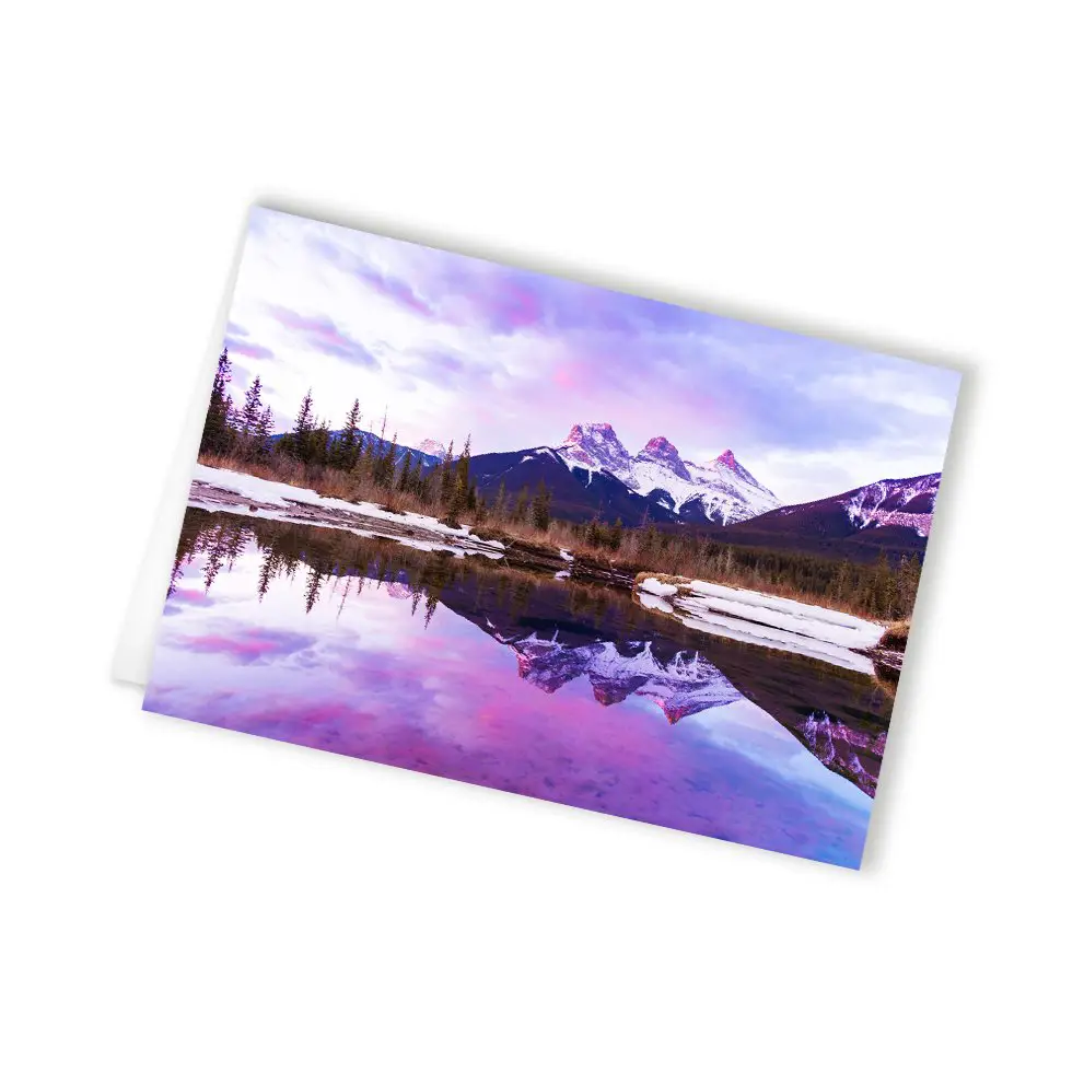 Three Sisters, Canmore Alberta Greeting Card - Mountains and Treasures