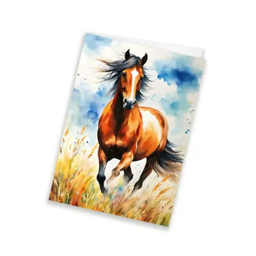Horse Watercolour Card