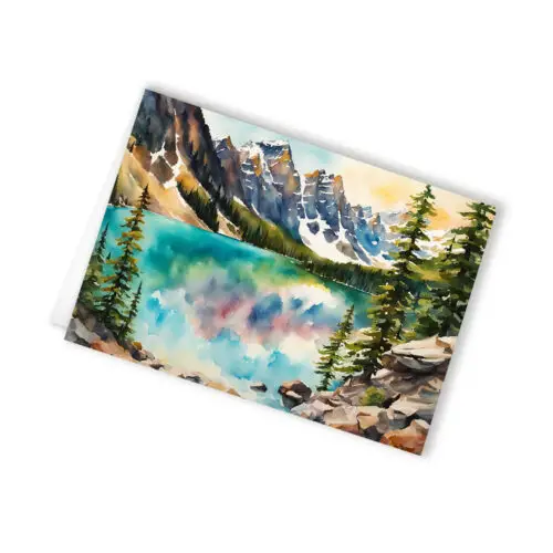 Moraine Lake - Summer Watercolour Card