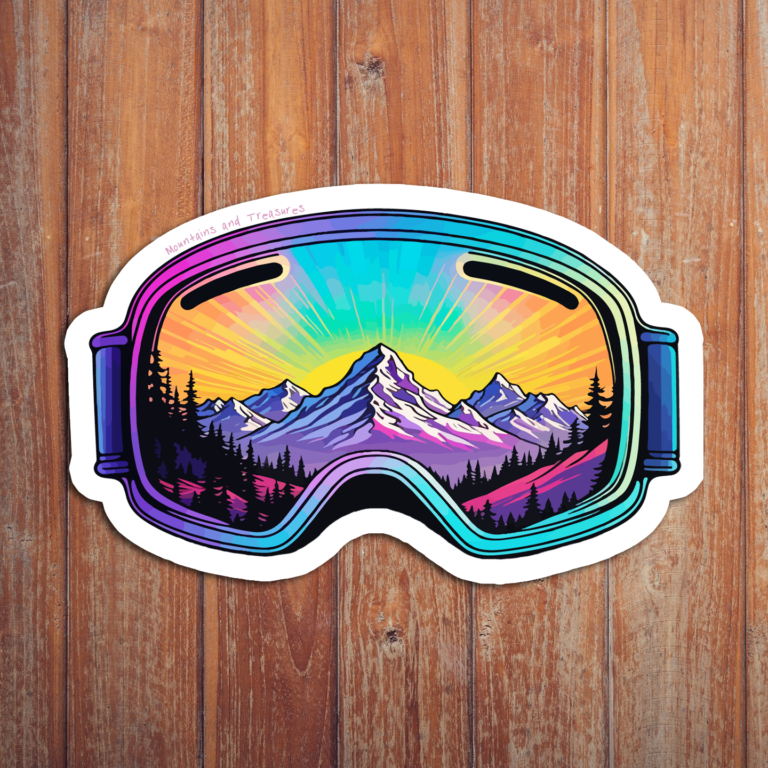 Canadian Rockies Sticker - Mountains and Treasures